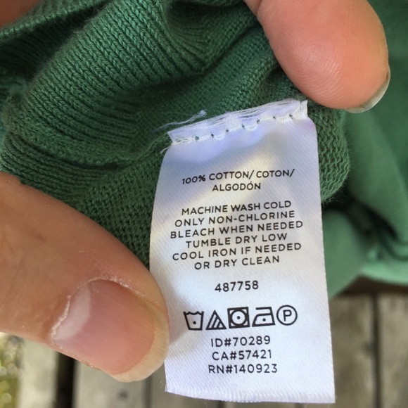 Loft Open Weave Sleeves Button Down Sweater Sz L - Picture 5 of 9